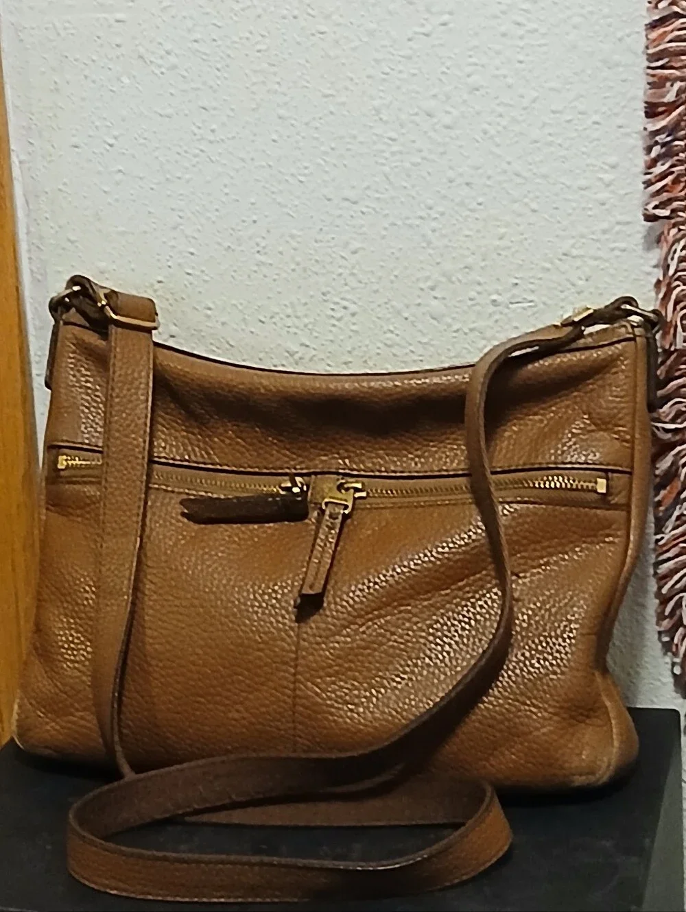Fossil Brown Leather Crossbody Bag
